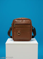 Classy Brown Color Leather Men Cross Body Bag | Sling Bag | Chest Bag | Travel Bag | Leather Bag