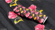 Linen cotton digital print with hand work,cut work Saree