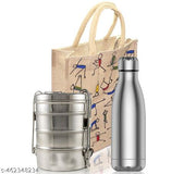 Mistazzo Jute Bag Yoga Print Eco-Friendly Reusable Grocery Shopping Bag , Lunch Box And Water Bottle Bag, Vegetable Bag