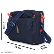 Nylon Unisex Sling bag Cross Body Multipurpose Hand Bag For Men & Women (Navy Blue)