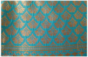 Trendy Banarasi Jacquard Woven Litchi Silk Saree for Woman with Unstitched Running Blouse