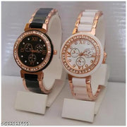 combo pack classic&unique look with METAL belt scrunchy bands watch for woman&girl's combo pack 2