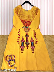 Polyster/Crepe fabric-Premium Kurti For Women