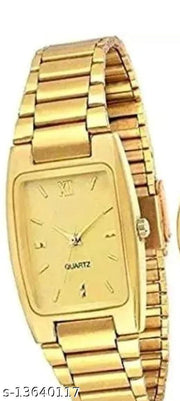 Men Gold Metal Analog Watch