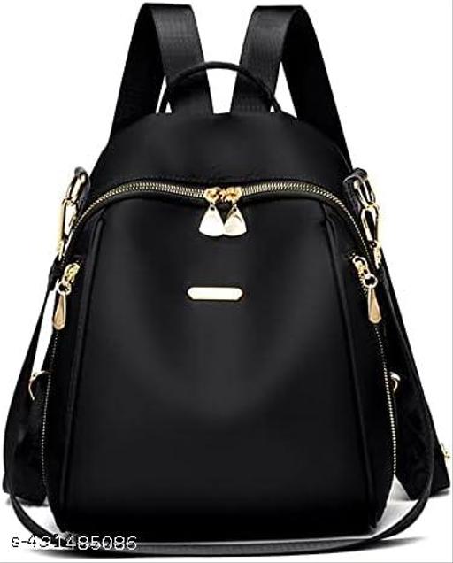 Jaisom Women's Classic Backpack for College Office Traveling | Bagpack For Girls Travel Bag | Small Shoulder bag ( Black )