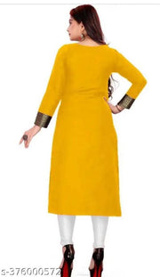 Stylelist Lace Border straight kurti for women and girls