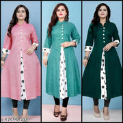 Combo Selfi Cotton Kurti (Pack Of 3)