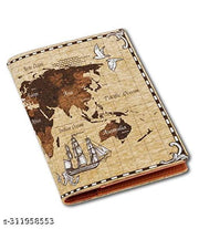 Shoprider Printed Passport Case/Card/Travel Document Holder for Travel Use,Passport Cover Holder Sleeve,Passport Wallet Leather Brown