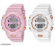 Digital Unisex Watch (Multicolour Dial Multi Colored Strap)