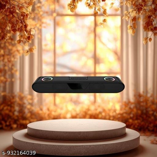 Portable Bluetooth Speaker, 10 Watts, Upto 8h Backup, Dual Drivers + Dual Passive Radiators, Call Function, Bluetooth v5.3 | USB | mSD| AUX, TWS, RGB LED