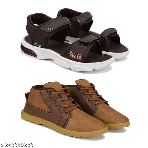 Bersache Comfortable Trendy Outdoor Casual Sandals for Boys Pack of 2