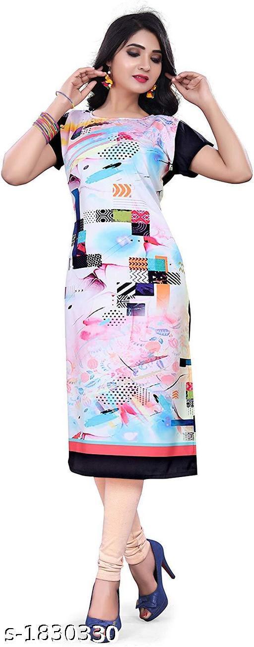 Polyster/Crepe fabric-Women Geometric Printed Kurti