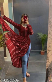 Printed Naira Cut Kurti For Women's
