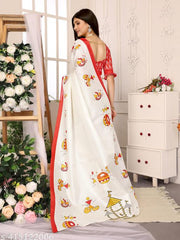 Yashika Women's Printed Trendy Art Silk Saree with Blouse Material