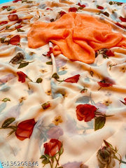 Georgette Floral Print Festive Wear Saree