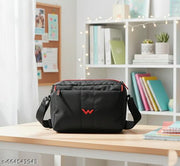 Stylish Black Sling Bag for Women | Compact Cross Body Bag | Mobile Zip Pocket | Travel & Casual Use