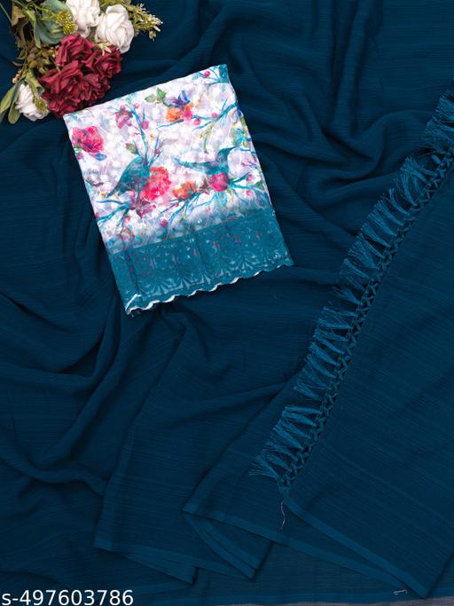 Bollywood Designer Saree With Digital Embroidered Blouse