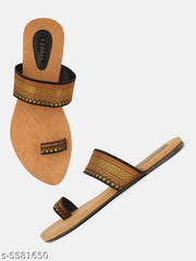 Azores Black Ethnic Flats