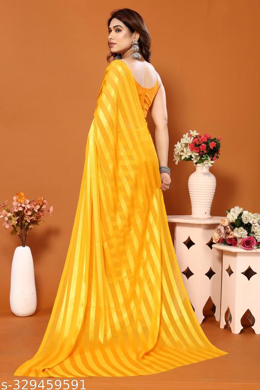 Festive Wear Satin Saree without Blouse Piece