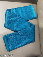 Brasso Net Aqua Blue Saree With Blouse