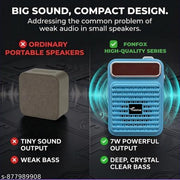 fonfox  Bluetooth Speaker (7v),Bluetooth Version 5.4,Bass Boosted Sound (high quality),Stereo Dual Drivers,UPTO 5 Hours Playtime,Portable Wireless Speaker
