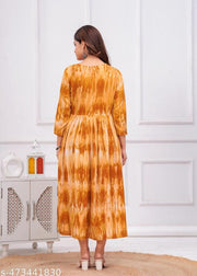 Anarkali Tie Dye Printed Kurti