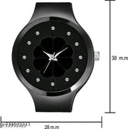 Fancy Flower Design Metal Chain Analog Watch For Womens & Girls