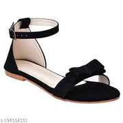 Women/Girls Casual Fancy Flat sandal Color-Black