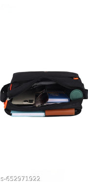Black  unisex sling bag crossbody shoulder bag with Adjustable strap Durable for Travel Office Daily use