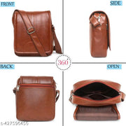 ZipCraze Stylish PU Synthetic Leather Men's Sling Bag Cross Body Travel Office Business messenger