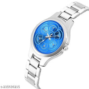 BOLUN Bolun Blue Flower Dial Metal Silver Belt Girls watch