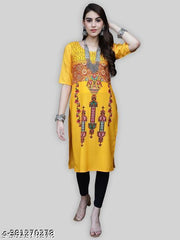 Polyster/Crepe fabric-New Attractive combo kurti for women with lowest price & Best Quality kurti (pack 2)