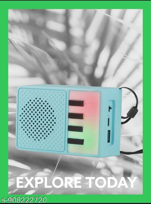 Rechargeable LED Party Speaker - Deep Bass Portable Soundbox with Type-C Charging