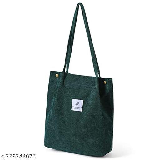 MOMISY Women Corduroy Tote Bag with Handle and Strap Belt Girls Shoulder Handbag Shopping Bag Travel for Daily Use Mother Work Beach and Grocery