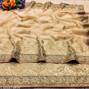 womens  embroidered facy saree