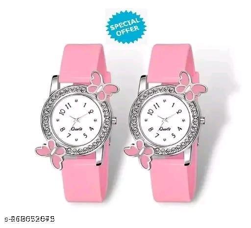 TRENDING BUTTERFLY DIAMOND GIRLS WOMEN BEAUTIFUL ANALOG WATCH COMBO |  Trendy Butterfly Diamond dial Latest Collection Women's & Girl's