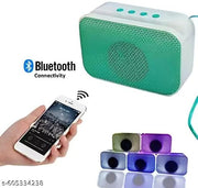 M412SP Wireless Portable Bluetooth Speakers with Attached Mobile Stand and Colorful Light, FM Radio, USB Port, Powerful Base, 4 Hours Play Time 5 W Bluetooth Speaker