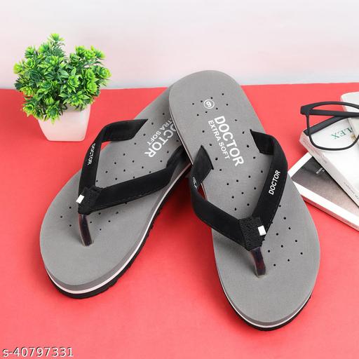 DOCTOR EXTRA SOFT Grey-OR-D-19 Women's Orthopaedic Diabetic Comfort Daily Use Slippers & Flipflops