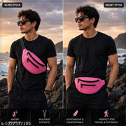 Waterproof Waist Bag for Men & Women | Fanny Pack | Stylish Belt Bag with Multiple Zipper Pockets | Travel, Running, Hiking & Daily Use