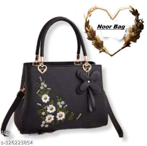 Handbag New Flower Embroided cute handdbag for Girls and Women | Ladies Purse Handbag | Woman Gifts | Women Shoulder Bags | Side Handbags | Wedding Gifts For Woman | Women Designer Bags | Travel Purse Handbag(black)