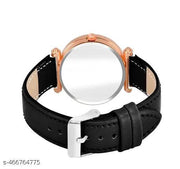 Trendy Girl's Watch Luxurious Looking Black Dial Leather Belt Girl and Women Watch Analog Watch - for Women Cute Casual Women's Watch Ladies Watch Watch for Daily Life New Collection Women's Watch Shiny Fashion Women Watch