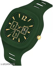 Royal look Branded Silicone Strap Analogue Sports Watch Rectangular Dial New Model 2023 Men Watches Boys Watches Boys Watch Quartz Wrist Watches for Men or Boys