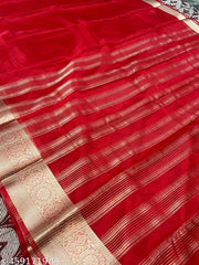Beautiful Plane Organza Saree (Gala)