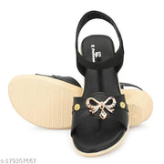Black Trendy Heels & Sandals