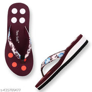 Pack of 2 - TWO SOFT Comfortable & Stylish Extra Soft Slippers/ Flip Flop for Women & Girls Combo of 2
