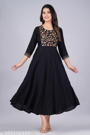 Rayon Embroidered Anarkali Kurta