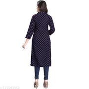 Rayon Printed Kutri - Straight Kurti.