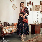Trendy Fancy Wear New Stylish Printed Anarkali Kurti for Women's Ethnic Wear Gown