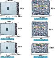 Only (Colour May Vary)Fabric 6 Set Travel Storage Bags Multi-Functional Storage Bag,Travel Packing Pouches,Luggage Organizer Pouch Travel Organizers Packing Cubes Laundry Bag Luggage