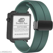 Dual Time Date Display Radium Dial  Magnetic Belt Analog Watch For Men_B31k